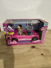 Hot Wheels Pink Barbie Covertible RC Inclues 2 Barbie Dolls