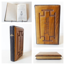 1904 Miniature NEW  TESTAMENT Jerusalem Wood Boards BIBLE Oxford