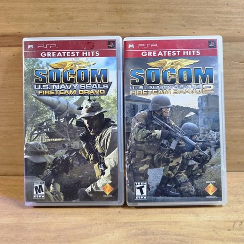 Socom US Navy Seals Fireteam Bravo 1 And 2 Sony PSP 2005 Greatest Hits Complete