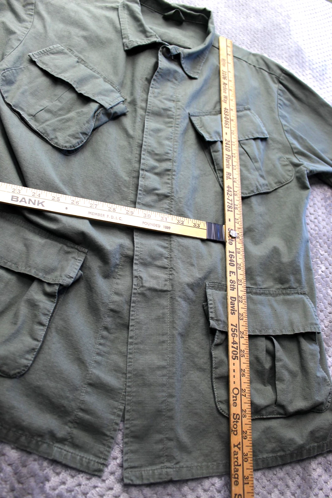 Rothco Jacket Mens Medium Green BDU Ripstop Field Button Front Reproduction image 5