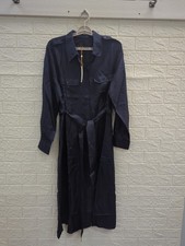 New Quince 100% Silk Twill Utility Shirt Dress Women's Size Large