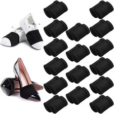Haysandy 16 Pairs Dance Shoe Covers over Sneakers 3.15 x 3.35 inches, Black