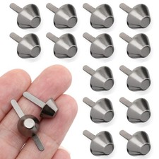 100 PCS 15mm Gunmetal Cone Brads Purse Feet Flat Nailheads Spike Studs