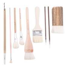 Image of Pottery Glaze Brushes Ceramic Brushes 9 Different Shapes Artist Brushes Art1113