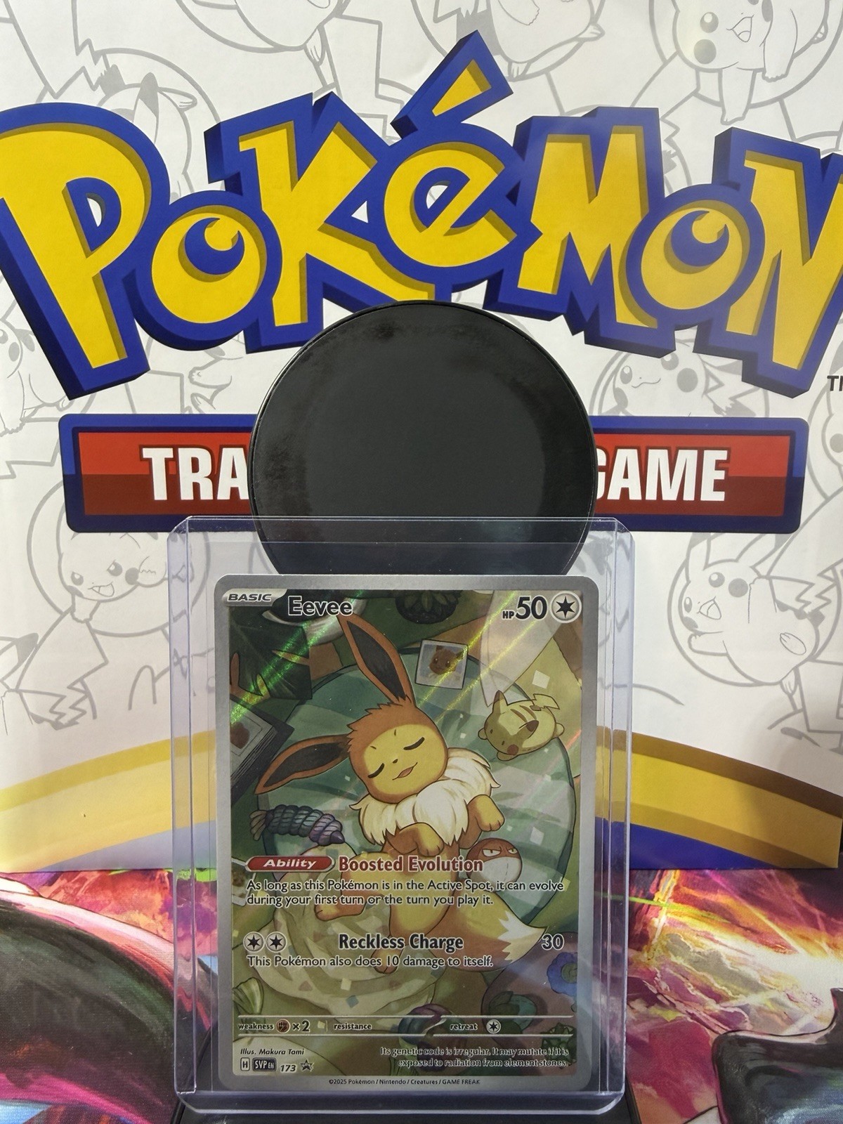 2025 Pokemon Eevee SVP 173 Prismatic Evolutions ETB Promo Holo NM