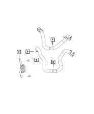 Genuine Mopar Heater Return Hose 68408325AA