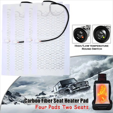 4Pcs Auto Carbon Sitzheizung Heizmatten 3 Stufen Nachrüstsatz Universal KFZ PKW.
