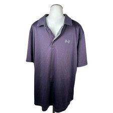 Under Armour XXL Purple Loose Fit Performance Polo Shirt Mens
