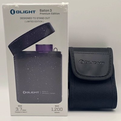 Olight Baton 3 Premium Ltd. Ed. Purple Gradient Flashlight + Carrying Case - New