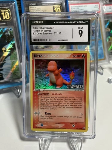CGC 9 Ditto [Charmander] Reverse Holo EX Delta Species 2005 Pokemon Card #37 🔥