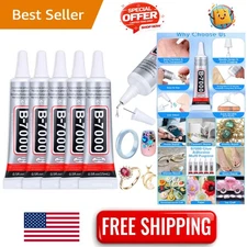 B7000 Clear Super Glue - 5PCS (15ml) for Jewelry & Crafts - Waterproof & Durable