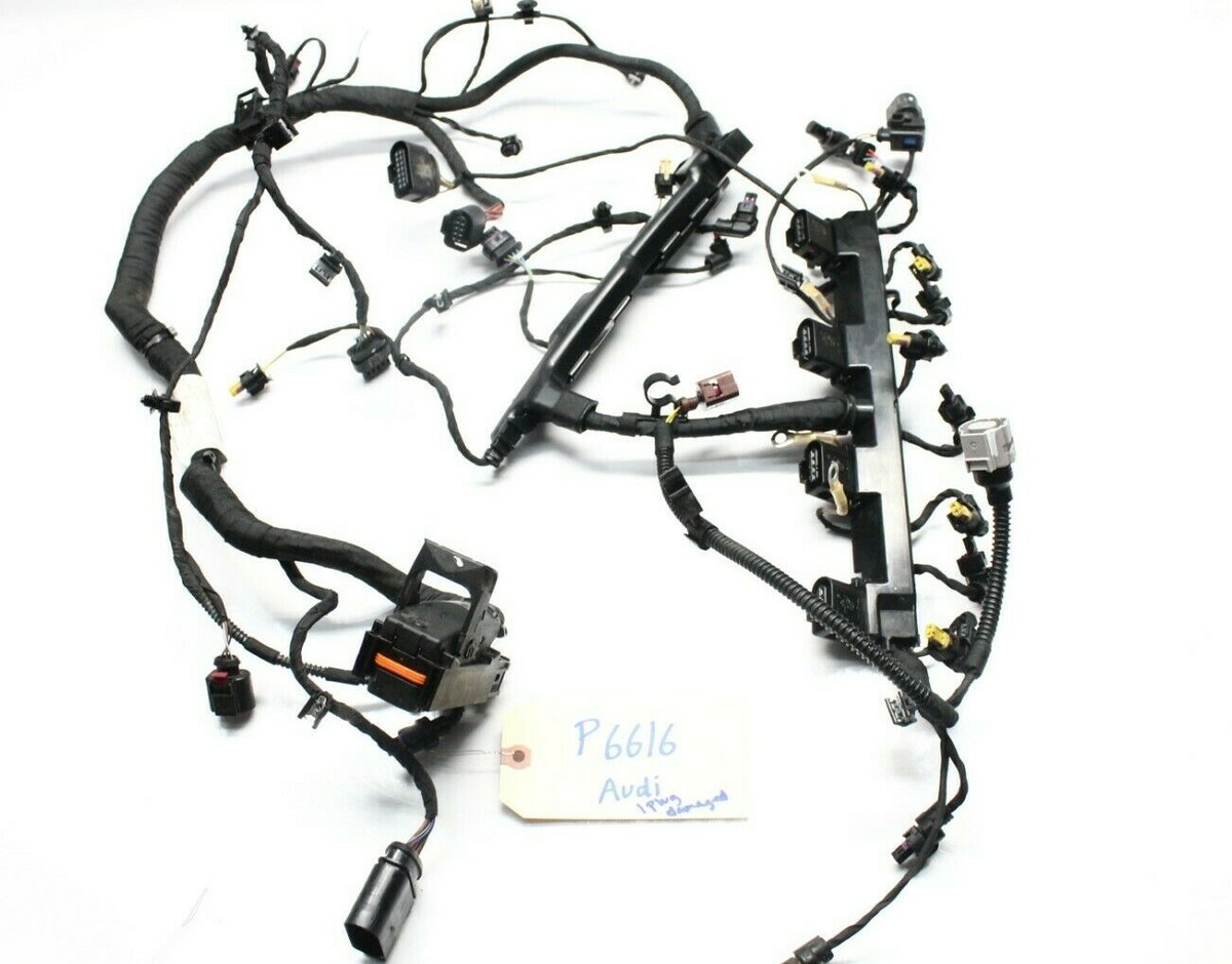 2018 AUDI A4 2.0T ENGINE WIRE HARNESS P6616 | eBay