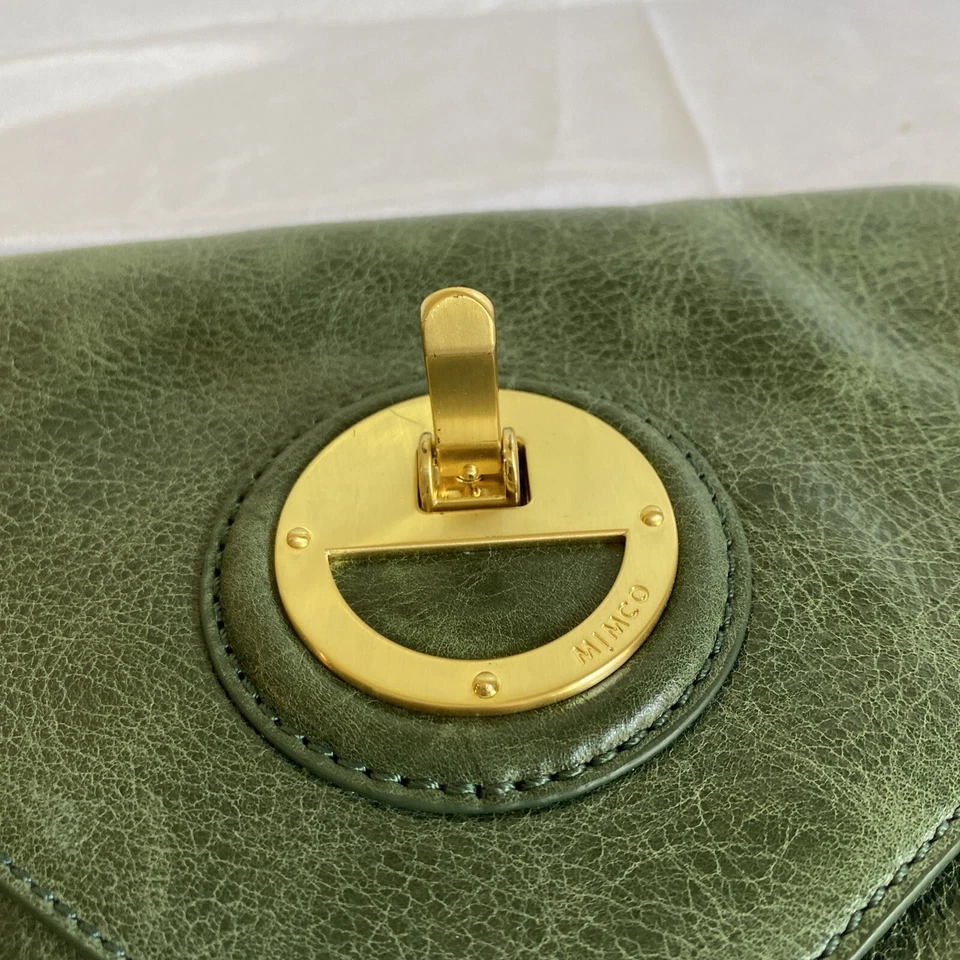 Клатч-конверт Mimco расплавленный зеленый 37x20 см очень чистый - Изображение 3 из 4