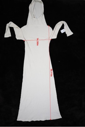 Free People Andrea Midi Rippstrick Kleid Langarm Weiß Schwan Damen Small - Bild 4 von 10