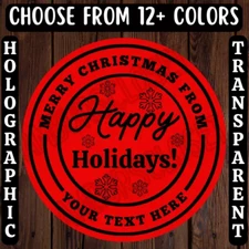 40 CUSTOM CHRISTMAS STICKERS 2" LABELS SEALS SCRATCH RESISTANT PERSONALIZED