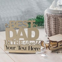 Personalised Father's Day Gift Best Dad for Dad Daddy Wooden Birthday Plaque