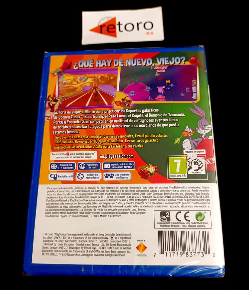 LOONEY TUNES DEPORTES GALACTICOS Sony ps vita PSVita Pal España New Sealed PSV - Imagen 2 de 2