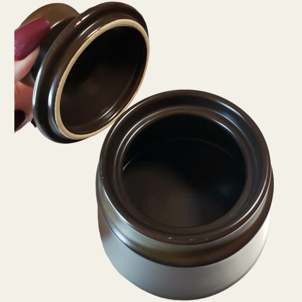 Vintage Noritake Campobello Sugar Bowl & Lid  Primastone Stoneware Brown - Image 3 of 4