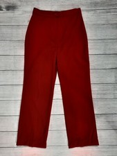 Vintage 70s JC Penny Salmon Rust Orange Flare Pants Size 6 28x28 High Rise