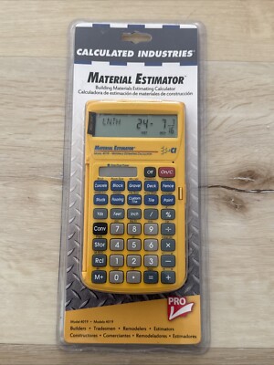 Calculated Industries 4019 Material Estimator Calculator | Finds Project Costs