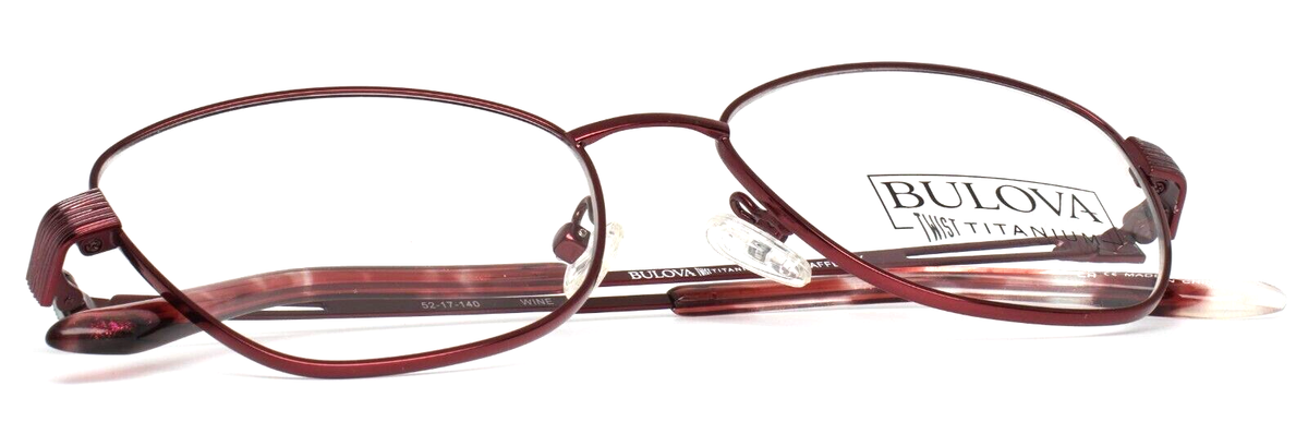 BULOVA Cafferty Wine Womens Cat Eye Full Rim Eyeglasses 52  display picture 3