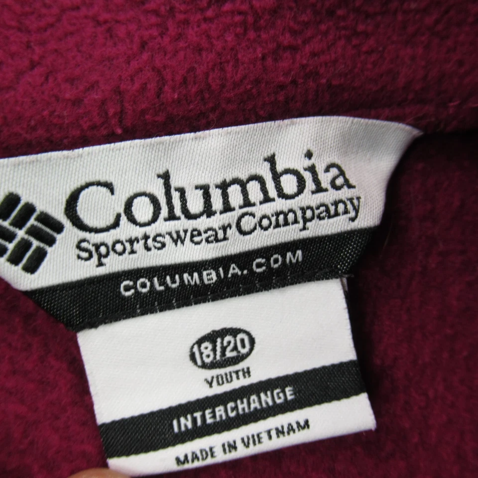 Chaqueta Columbia Niñas 18/20 Manga Larga Bolsillos Ligera Borgoña Foto 3 de 4