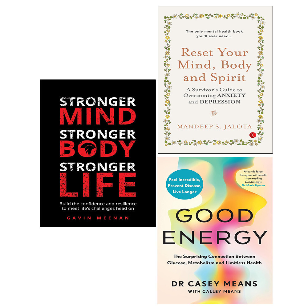Good Energy Dr Casey Means,How Change Your Mind,Stronger Mind,Body,Life 3 Books