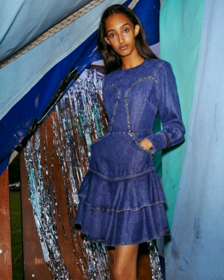 white christmas dresses Denim Short-Sleeve Renee Shirtdress Light Wash Denim main image 0