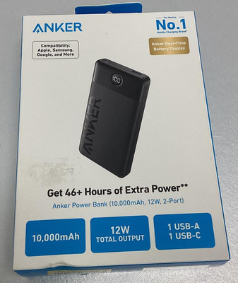 Anker - Power Bank (10000mAh, 12W, 2-Port) - Black