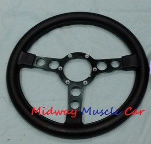 Max Performance Black Leather 14" Formula Steering Wheel For 1972-1980 Firebird/Trans Am