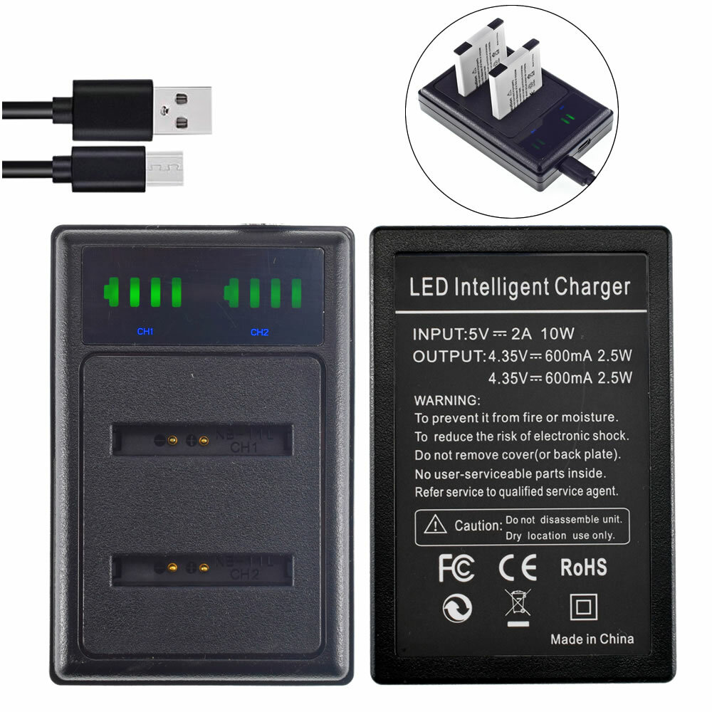 NB-11L Battery Charger for Canon Powershot ELPH IXUS SX410 IS SX420 IS  Cameras