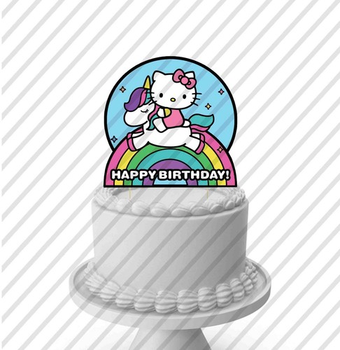 Centrotavola Hello Kitty Cake Topper Decorazione Festa Compleanno Doccia Bimba Bambina - Foto 1 di 5