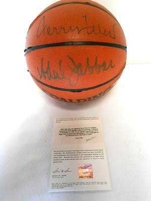 jerry west autographed basketball