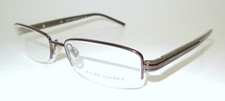 RALPH LAUREN RL5021 9013 BROWN SEMI-RIMLESS METAL EYEGLASSES 140 49 -15