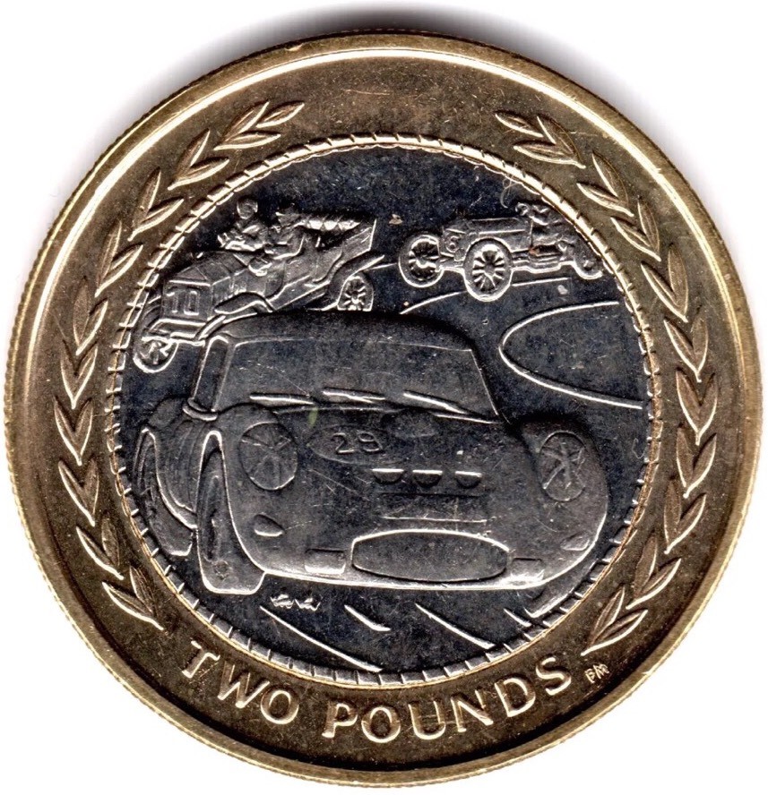 1998 VINTAGE CAR RALLY IOM £2 COIN RARE TWO POUND FIFTY ISLE OF