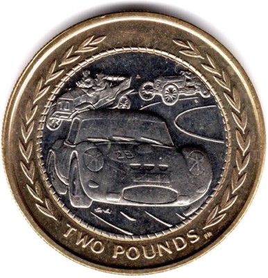 1998 VINTAGE CAR RALLY IOM £2 COIN RARE TWO POUND FIFTY ISLE OF