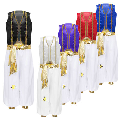 DE Kinder Junge Outfits Oberbekleidung Kostüm Anziehen Arabischer Prinz Kleidung