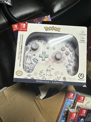 New PowerA Pokemon Pikachu Floral Enhanced Wireless Controller Nintendo Switch