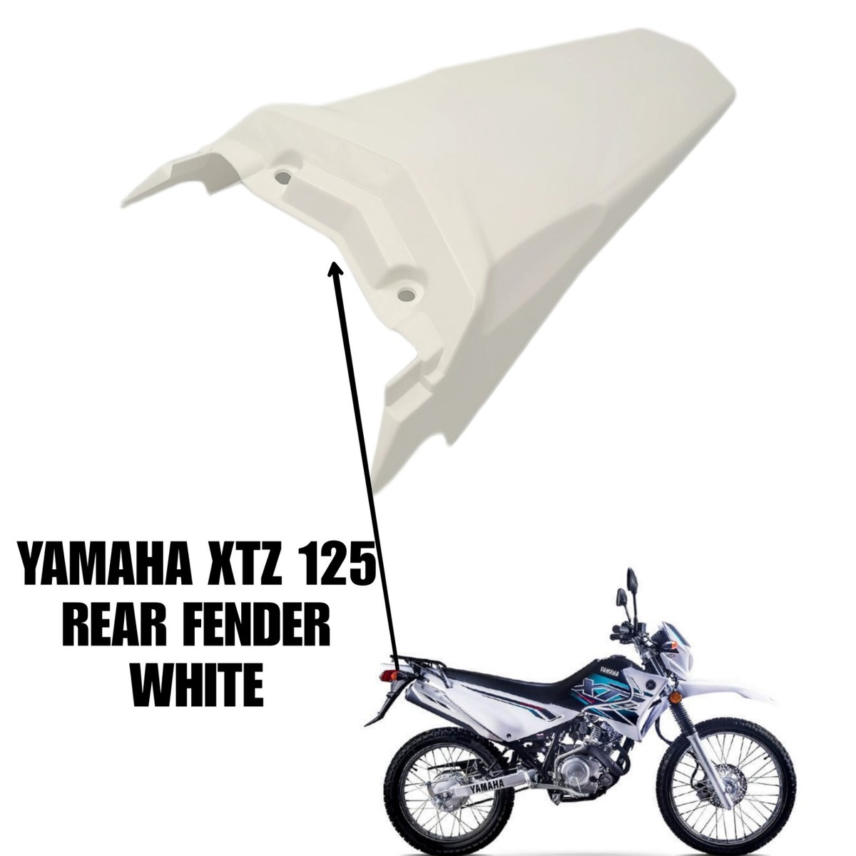 rear fender Yamaha XTZ 125 white | eBay
