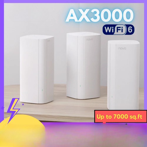 Wireless Router Wi-Fi6 Mesh WiFi Router Up To 7000 Sq.ft. Wifi Range Extender