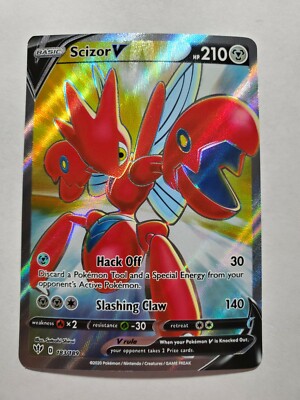 Pokemon Darkness Ablaze Scizor V 183/189 (Near Mint) #1