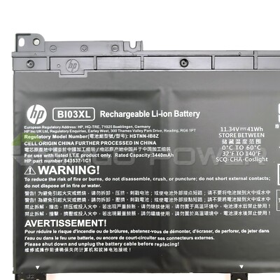 New Genuine BI03XL Battery for HP Pavilion X360 13-U 14-AX HSTNN