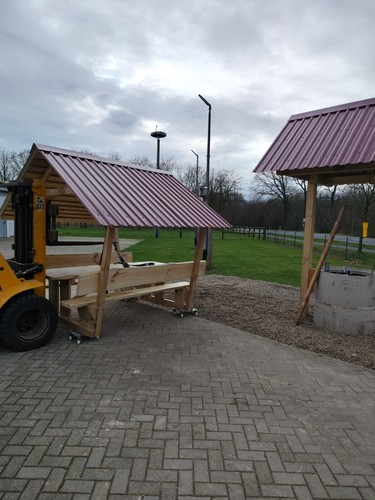 Holzhütte Gartenhaus Pavillon Sitzgruppe Holzbank Massi Gartenhütte Versand 280€ - Bild 4 von 8