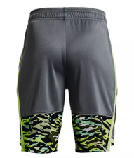 NWT Big Boys Under Armour Stunt 3.0 Printed Shorts Gray, Green Camo SMALL
