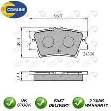 Brake Pads Set Rear Allied Nippon Fits Toyota RAV4 2005- + Other Models