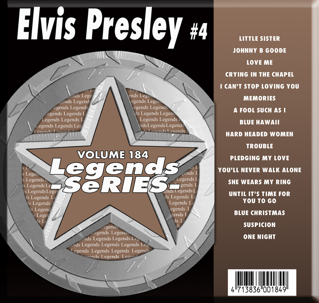 ELVIS PRESLEY #4 LEGEND SERIES KARAOKE CD+G VOL-184 Suspicion +NEW IN PLASTIC
