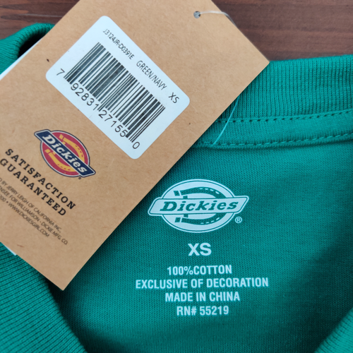 Dickies Damen grün blau Colorblocked Logo Grafik Print T-Shirt Top Größe XS - Bild 4 von 6