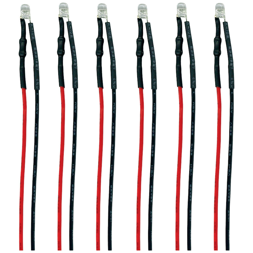 TAMS Elektronik 81-59606-06-C СВЕТОДИОДНЫЙ светильник Anschlussdrähten Kaltweiß, ул. Рот 6.