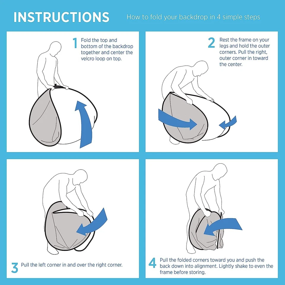 Telón de fondo de pantalla verde emergente profesional de 5x6,5 pies panel liso portátil Foto 2 de 4