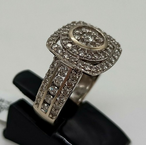 Micheal Hill 14k White Gold Cluster Diamond Ring, Size K - Picture 2 of 7